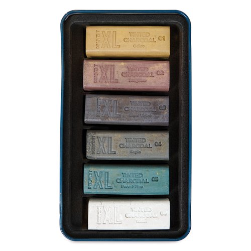 Derwent Tinted Charcoal XL Blocks 6lı Set