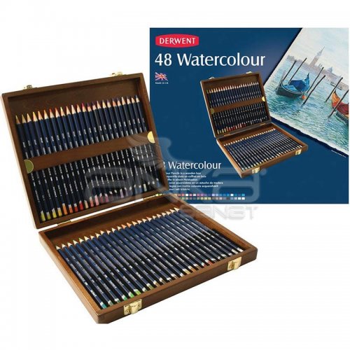 Derwent Watercolour Pencil Sulu Boya Kalemi 48li Set Ahşap Kutu