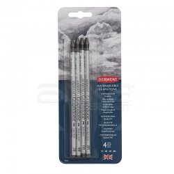 Derwent - Derwent Watersoluble Graphitone Aquarel Grafit Kalem 4lü Set