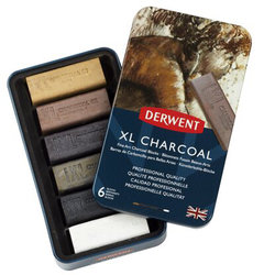 Derwent - Derwent XL Charcoal 6lı Füzen Set