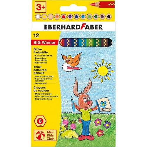 Eberhard Faber Big Winner Jumbo Kuru Boya Kalemi 12li 518712