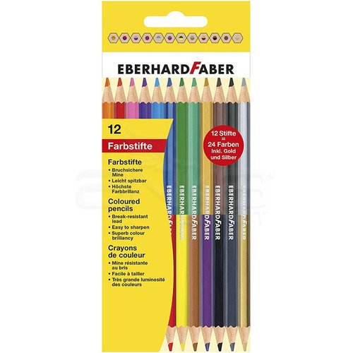 Eberhard Faber Çift Taraflı Kuru Boya Kalemi 3mm 12li 514811