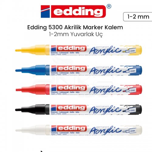 Edding 5300 Akrilik Marker Kalem 1-2mm Yuvarlak Uç