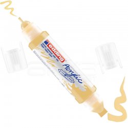 Edding - Edding 5400 Akrilik Marker Kalem Çift Uçlu 3D Double Liner 915 Pastel Sarı