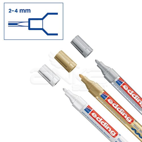 Edding 750 Gloss Paint Marker Metalik Renkler 2-4mm 3lü Set