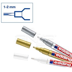 Edding - Edding 751 Gloss Paint Marker Metalik Renkler 1-2mm 3lü Set (1)