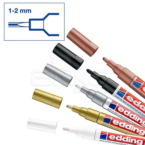 Edding 751 Gloss Paint Marker Metalik Renkler 1-2mm 5li Set