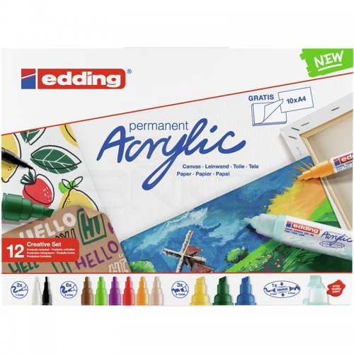 Edding Akrilik Marker Kalem Creative Set 12li