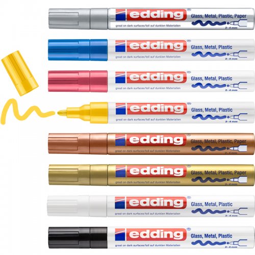 Edding 750 Gloss Paint Marker 8li Set Metalik Renkler