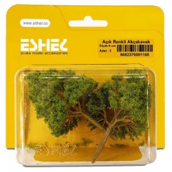 Eshel - Eshel Açık Renkli Akçakavak 9cm Paket İçi:2