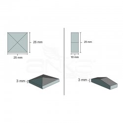 Eshel Duvar ve Kolon Üstü Desenli Taş Gri 1/12 2.5x1x1.2cm - Thumbnail