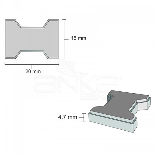 Eshel Minyatür Kilit Parke 1/12 2x1.5x4.7cm