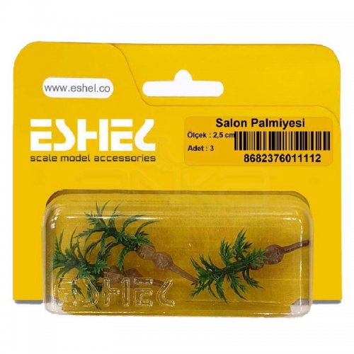 Eshel Salon Palmiyesi Ağacı Maketi 2,5cm 3lü