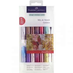 Faber Castell - Faber-Castell Gelatos Metalik Renkler 15li Set 121814