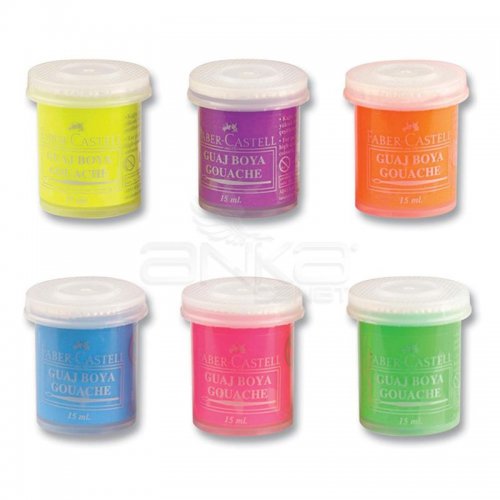 Faber Castell Neon Guaj Boya Takımı 15ml 6 Renk 5170160403