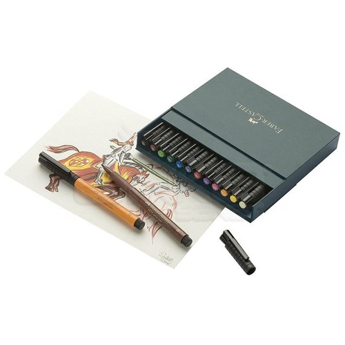 Faber Castell Pitt Artist Pens Brush Marker 12li Set Studio Box