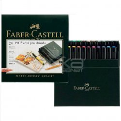 Faber Castell - Faber Castell Pitt Artist Pens Brush Marker 24lü Set Studio Box