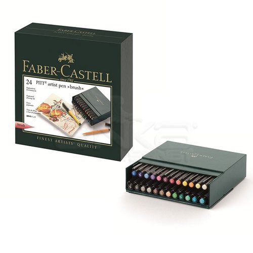 Faber Castell Pitt Artist Pens Brush Marker 24lü Set Studio Box