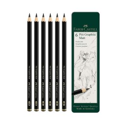 Faber Castell - Faber Castell Pitt Graphite Matt Dereceli Kalem 6 Parça Set (1)