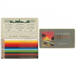 Faber Castell - Faber Castell Polychromos 111. Yıl Boya Kalemi 12li Set 211001