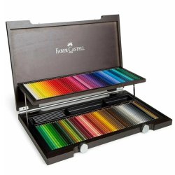 Faber Castell - Faber Castell Polychromos Colour Pencils 120li Set Ahşap Kutu