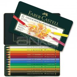 Faber Castell - Faber Castell Polychromos Colour Pencils 12li Set