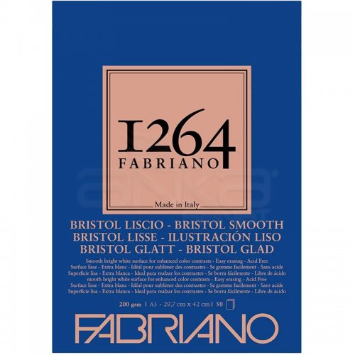 Fabriano 1264 Bristol Marker Defteri 200g 50 Yaprak