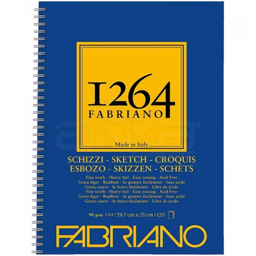 Fabriano 1264 Sketch Paper Eskiz Defteri Yandan Spiralli 90g