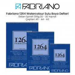 Fabriano - Fabriano 1264 Watercolour Sulu Boya Defteri Üstten Spiralli 300g