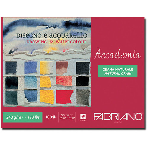 Fabriano Maxi Blocco Accademia Watercolor Sulu Boya Blok 27x35cm 240g 100 Yaprak