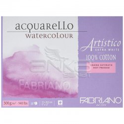 Fabriano Artistico Extra White Grana Satinata Hot Pressed 300g 23x30,5cm 20 Yaprak - Thumbnail