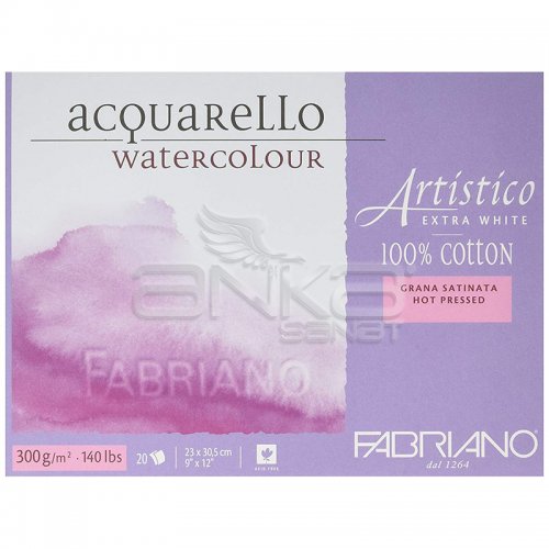 Fabriano Artistico Extra White Grana Satinata Hot Pressed 300g 23x30,5cm 20 Yaprak