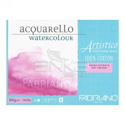 Fabriano Artistico Traditional White Grana Satinata Hot Pressed 300g 23x30,5cm 20 Yaprak - Thumbnail