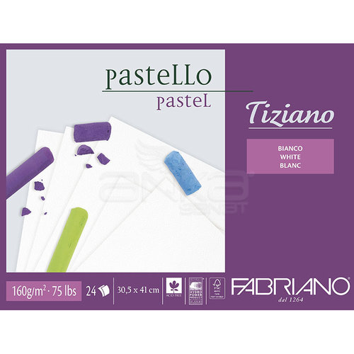 Fabriano Tiziano Pastel Blok Beyaz 160g 24 Yaprak