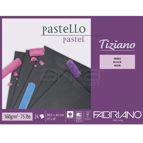 Fabriano Tiziano Pastel Blok Siyah 160g 24 Yaprak