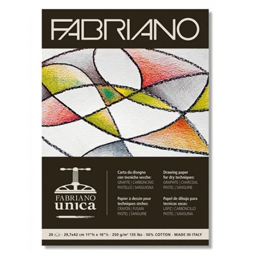 Fabriano Unica Baskı ve Çizim Blok 250g Beyaz 20 Yaprak