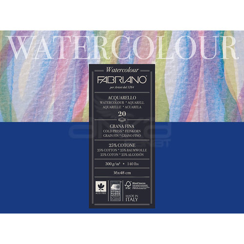 Fabriano Watercolour Sulu Boya Blok 20 Yaprak 300g