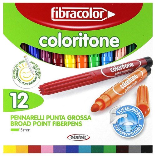 Fibracolor Coloritone Keçeli Kalem Seti 12 Renk