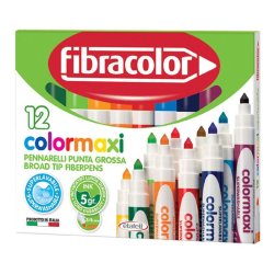 Zig - Fibracolor Colormaxi Keçeli Kalem 12 Renk