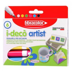 Fibracolor - Fibracolor I-Deco Artist Dekorasyon Kalemi 6lı