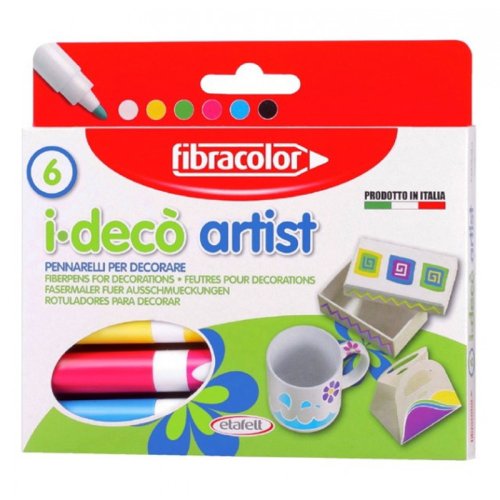 Fibracolor I-Deco Artist Dekorasyon Kalemi 6lı