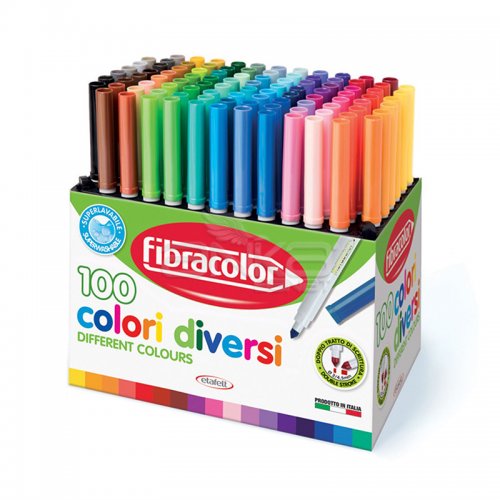 Fibracolor Keçeli Kalem Colori Diversi 100 Renk