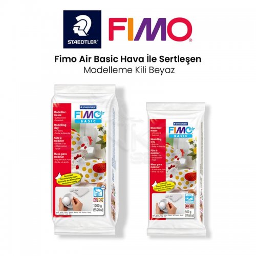 Fimo Air Basic Hava İle Sertleşen Modelleme Kili Beyaz