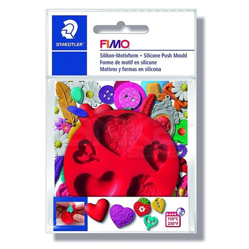 Fimo Silikon Desen Kalıbı Kalpler 872523