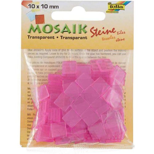 Folia Transparan Mozaik 10x10mm 190 Adet Pembe 57223 - 223 Pembe