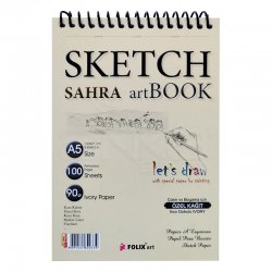 Folix Art Sahra Sketch Book Spiralli Çizim Defteri 90g 50 YP - Thumbnail