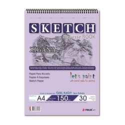 Folix Art Zigana Sketch Esquisse Book Spiralli Çizim Defteri 150g 30 Yaprak - Thumbnail