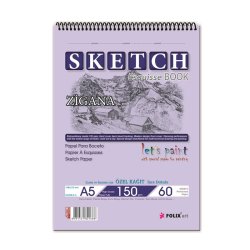 Folix Art Zigana Sketch Esquisse Book Spiralli Çizim Defteri 150g 30 Yaprak - Thumbnail