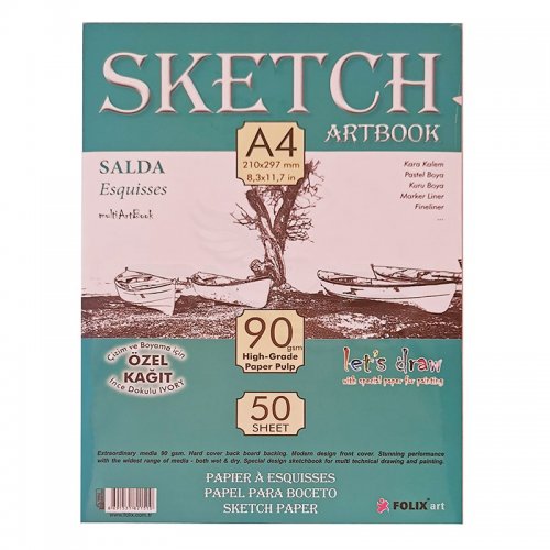 Folix Art Sketch Book Çizim Defteri 90g 50 YP