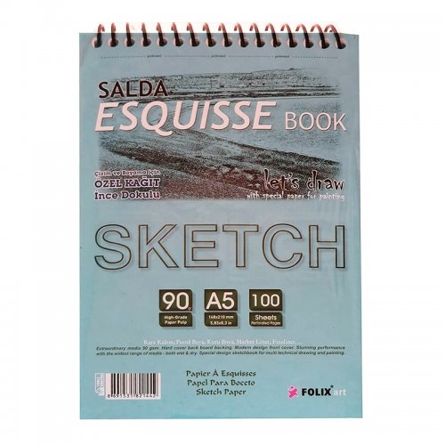 Folix Art Sketch Book Spiralli Çizim Defteri 90g 50 YP